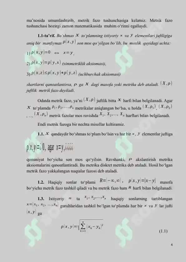 Optimal Kubatur Formulalar va Ularning Tadbiqi 4