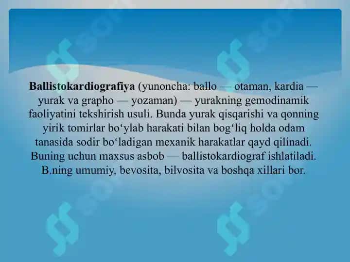 Yurak faoliyati tekshirish usullari 7