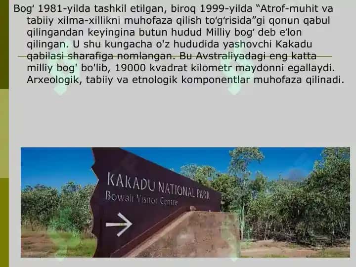 Kakadu milliy bog'i 3