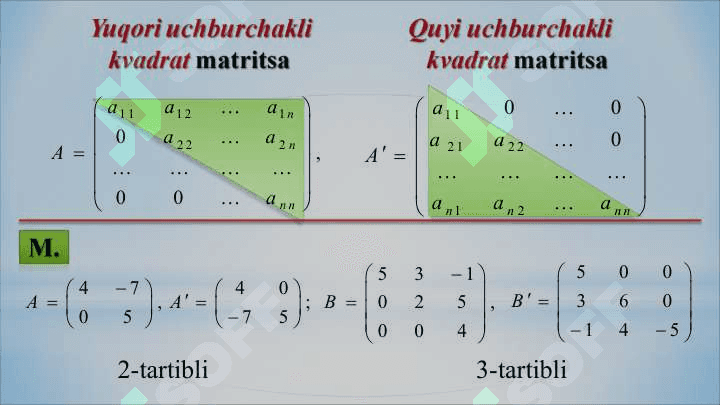 MATRITSALAR VA ULAR USTIDA AMALLAR 6