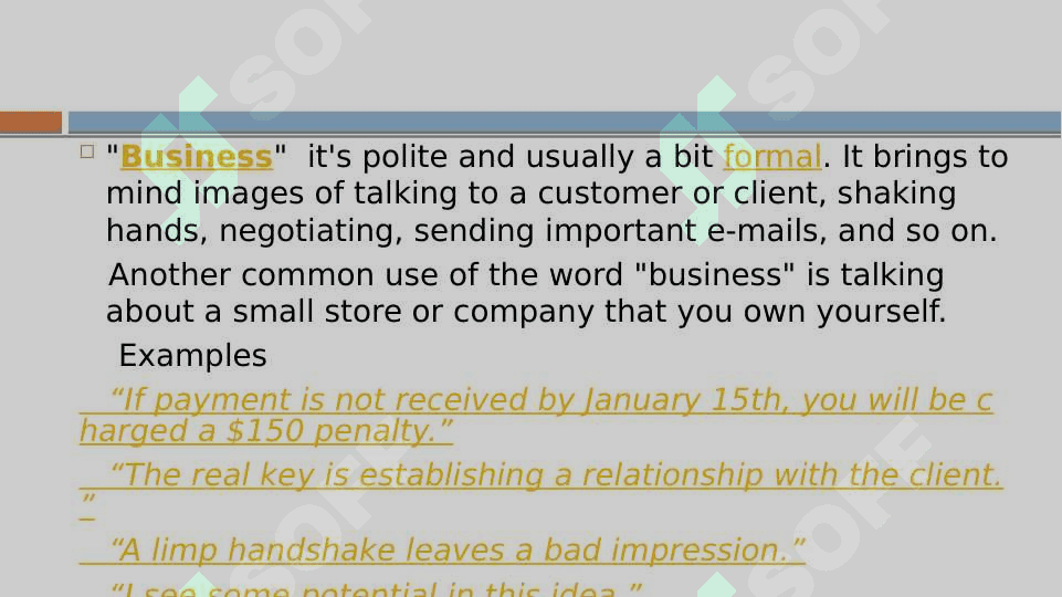 Work and Business 5