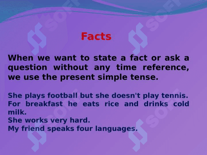 Present simple tense 4