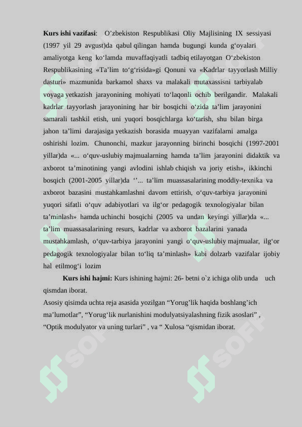 Lazer nurlarini modulatsiya qilish 4