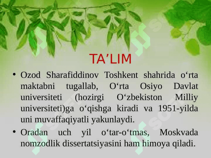 Ozod Sharafiddinov O'lsam ayrilmayman quchoqlaringdan 3