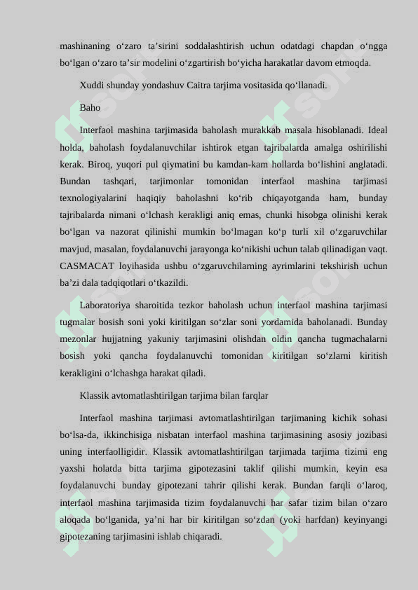 MASHINA TARJIMASI 5
