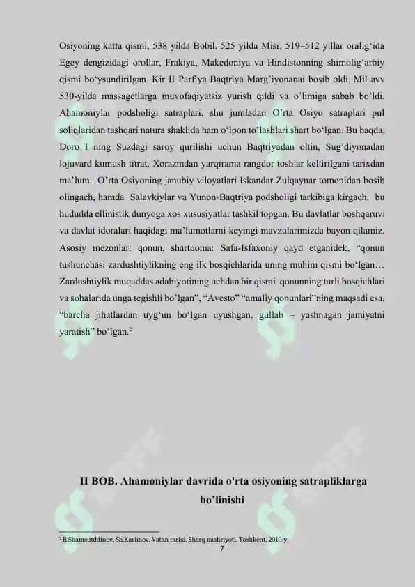 O‘rta Osiyo satrapliklarida boshqaruv tizimi 7