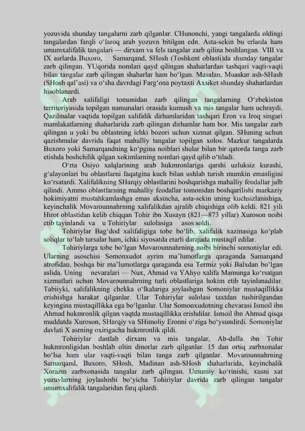 Tangalar tarixi va ularning siyosiy ahamiyati 3