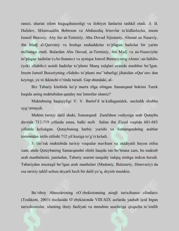 Ilk o`rta asrlarda o`rta osiyoda tarixiy bilimlar rivojlanishi 7