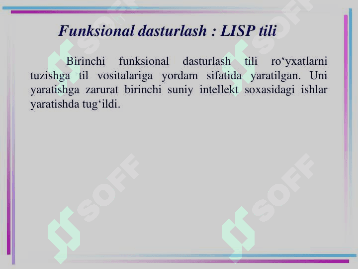 Dasturlash tillari 5