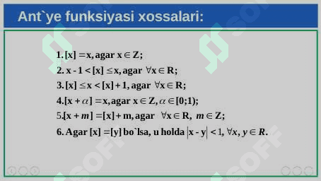 Sonning butun qismi. 6