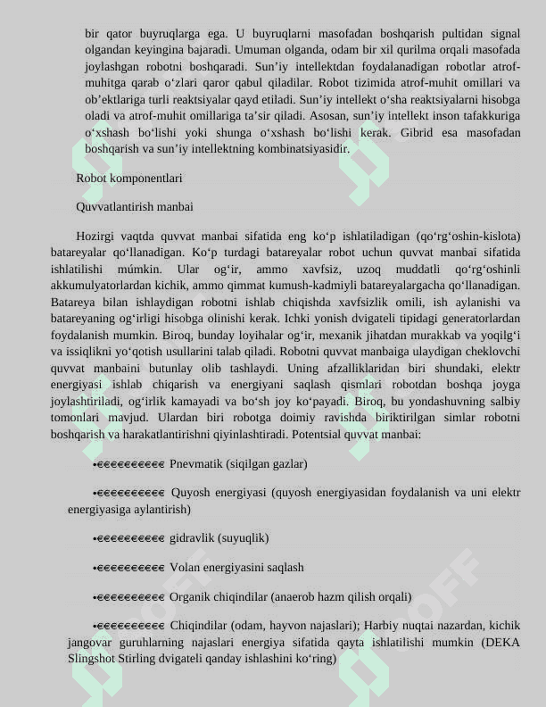 ROBOTLARNI BOSHQARISH TIZIMLARI 8