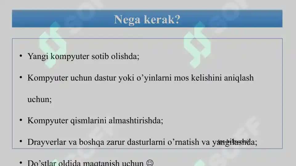 Kompyuter asosiy xarakteritikalari 2