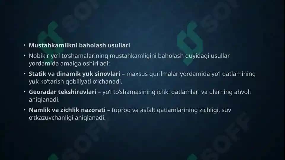 Yo‘l to‘shamalari va geosintetik materiallar 4