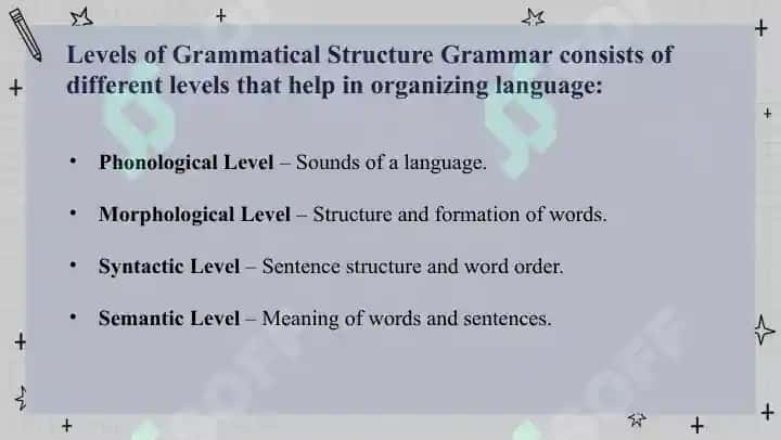 Introduction to theoretical grammar the grammatical structure of language 4