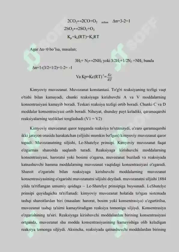 Kimyoviy muvozanat termodinamikasi 8