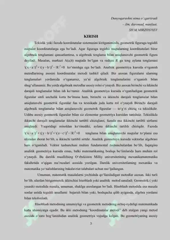 TEKISLIKDA VA FAZODA ORIENTATSIYA. 3