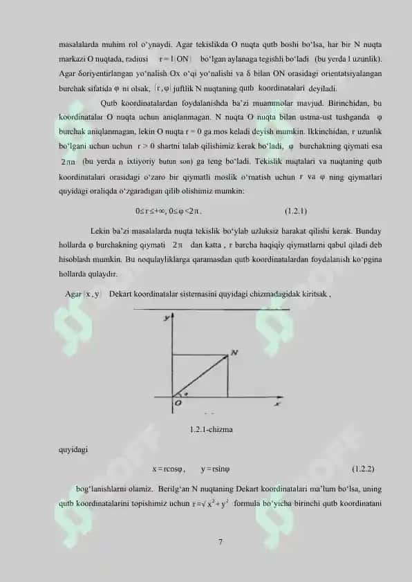 TEKISLIKDA VA FAZODA ORIENTATSIYA. 7