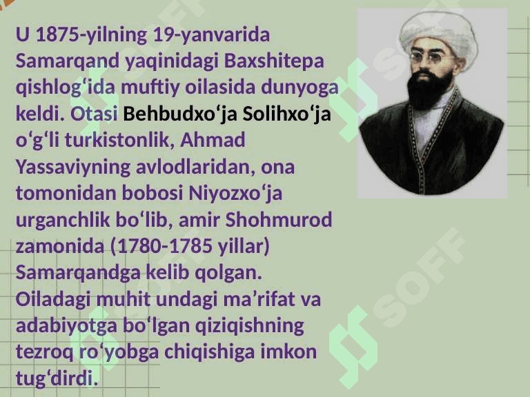 Behbudiyning hayot yo'li, asarlari 2