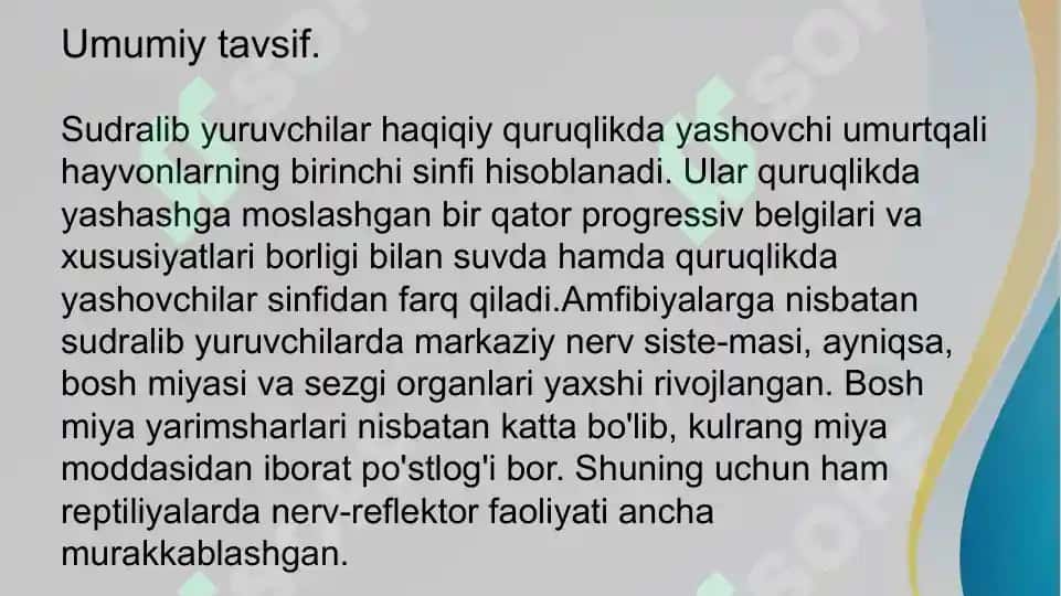 Sudralib yuruvchilar sinfi 2