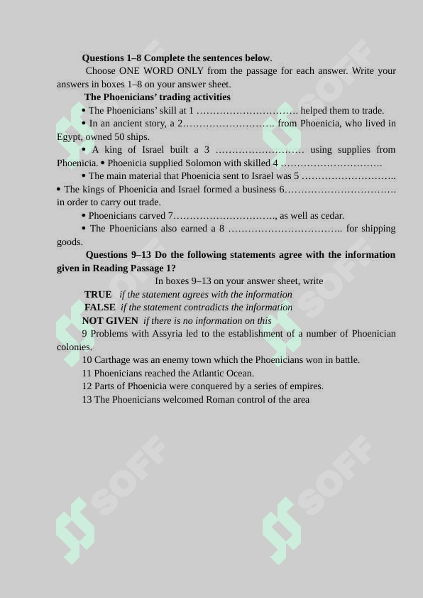Reading test 3