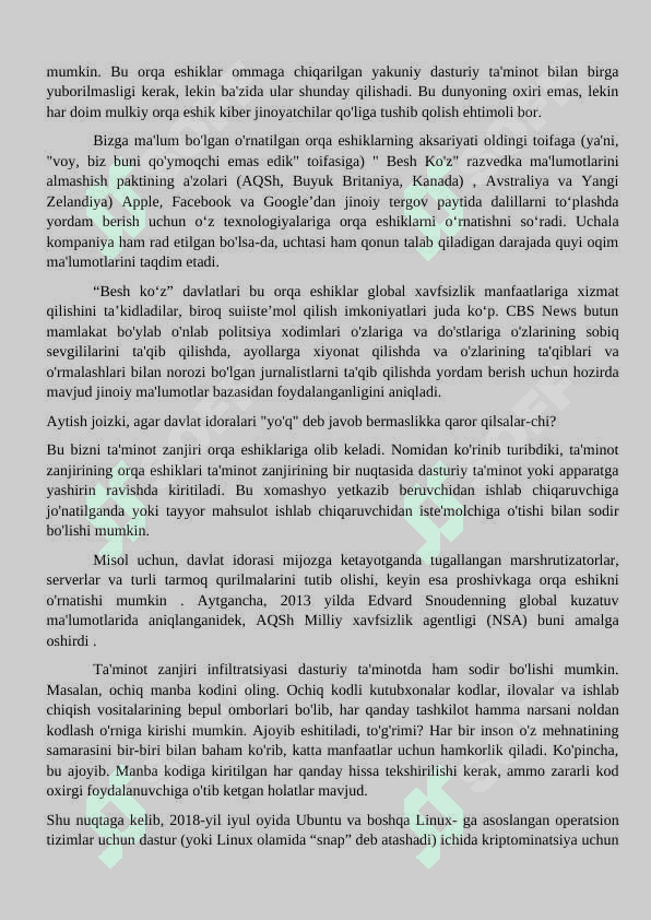 Backdoors hujimini o’rganish va undan himoyalanish 4