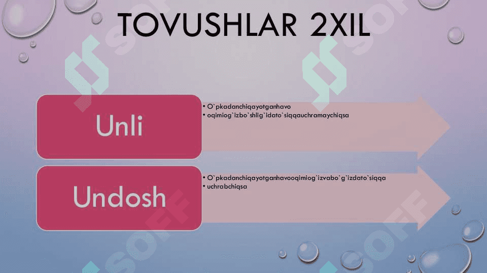 Undoshlar tasnifi va imlosi 2