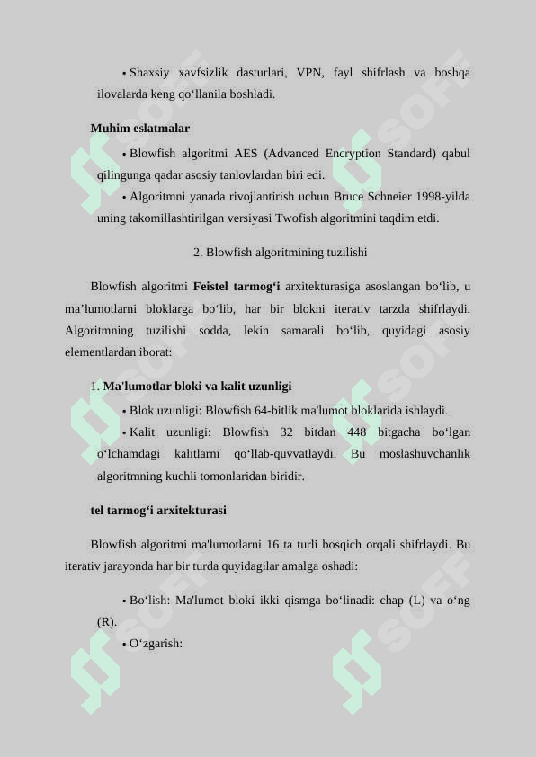 Blowfish shifrlash algoritmi 3
