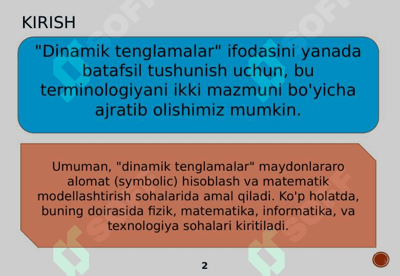 Dinamik Tenglamalar 3