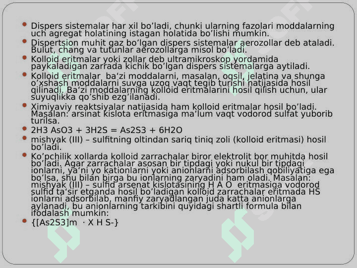 Eritmalar. Eritmalarning kolligativ hossalari 4