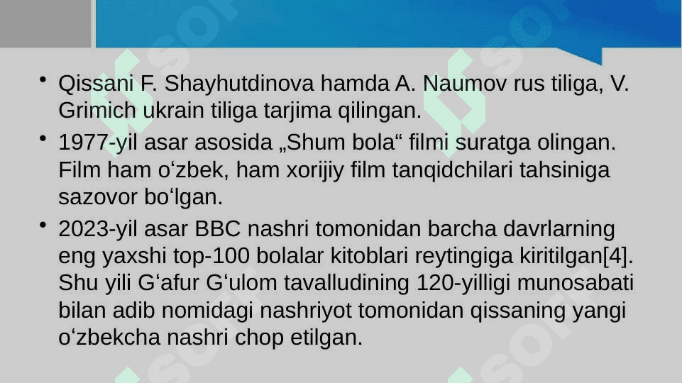 Shum bola asari loyiha ishi 3
