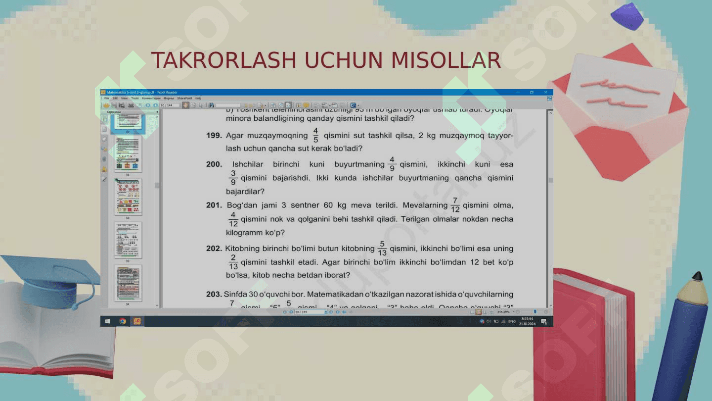 O'nli kasrlar 5