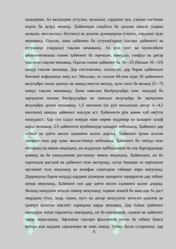 ОЛАМИ ҲАЙВОНОТ 6