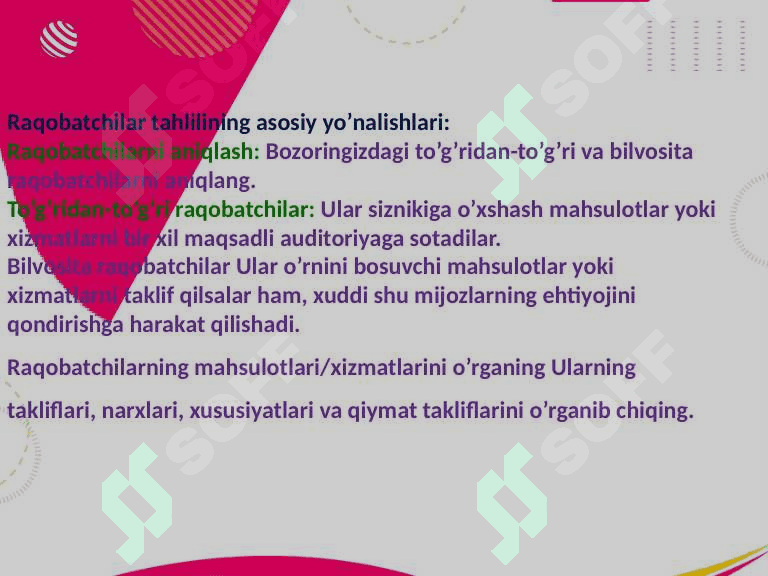 Raqobatchilar faoliyatini tahlil qilish 3