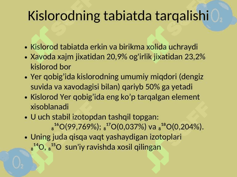 Kislorod va uning birikmalari 3