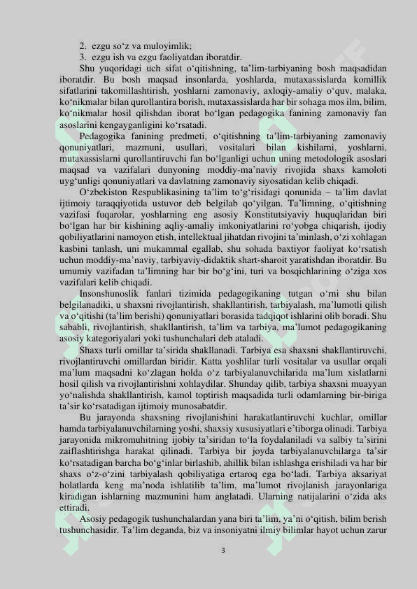 PEDAGOGIKA FANI TARIX 3