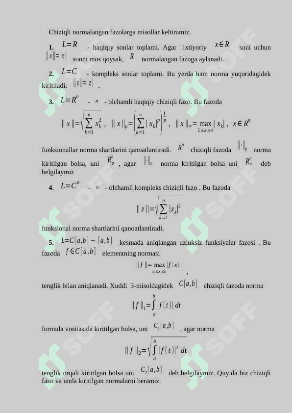 Chiziqli  normallangan  fazolar 5