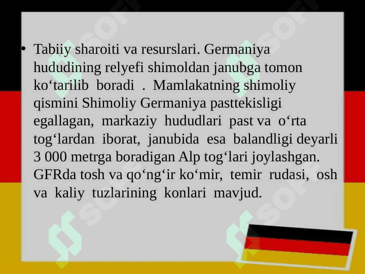 9-sinf geografiya .Germaniya Federativ Respublikasi 7