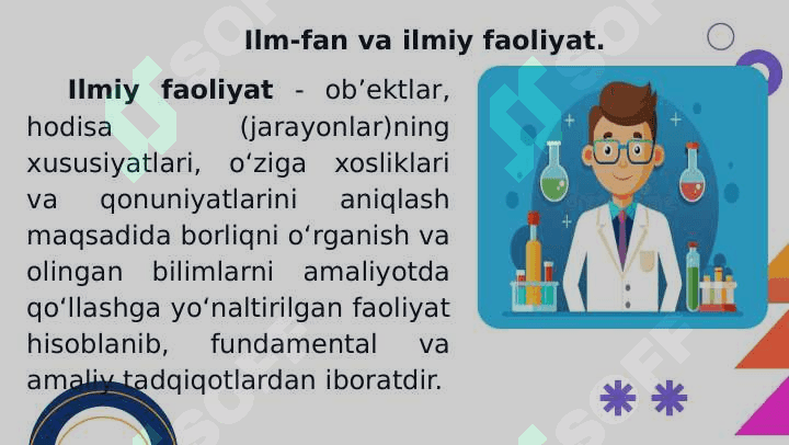 Ilm-fan va ilmiy faoliyat 7