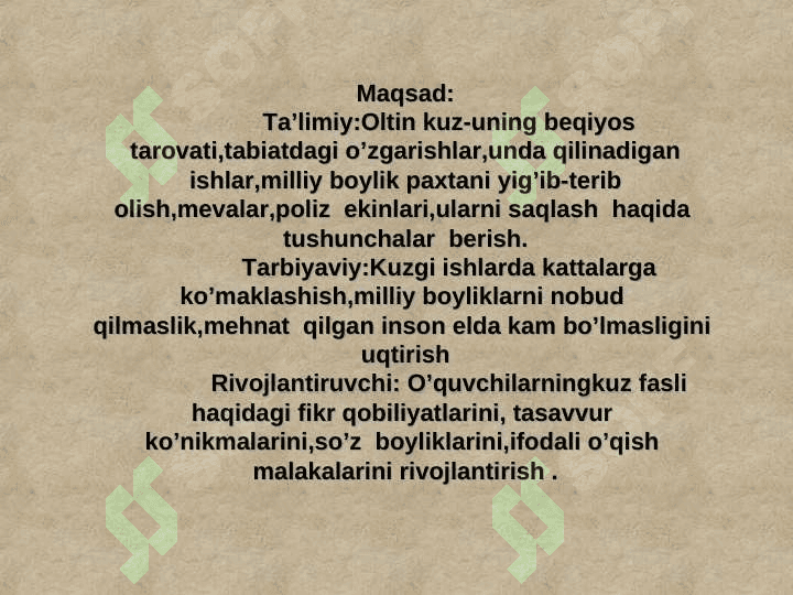 Oltin kuz ochiq dars 3