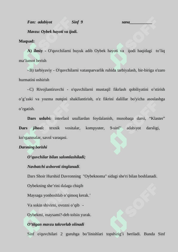 9-sinf adabiyot Oybek  dars sihlanma 2