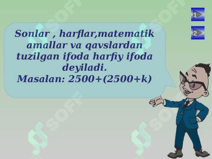 5-sinf matematika Sonli va harfli ifodalar dars sihlanma 7