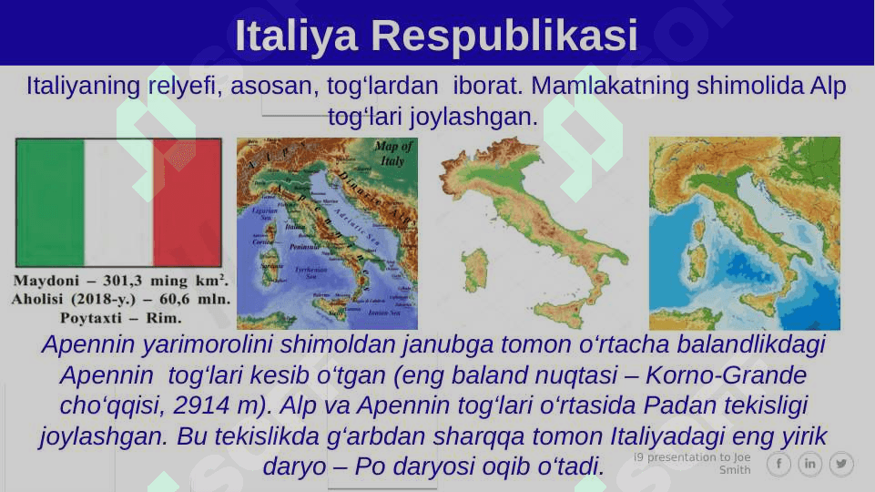 9-sinf geografiya Italiya Respublikasi 4