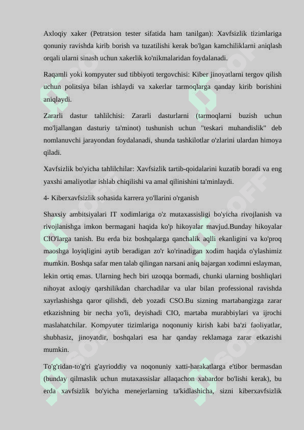 KIBERXAVFSIZLIK SOHASINDA MASHXUR SERTIFIKATLAR. 4