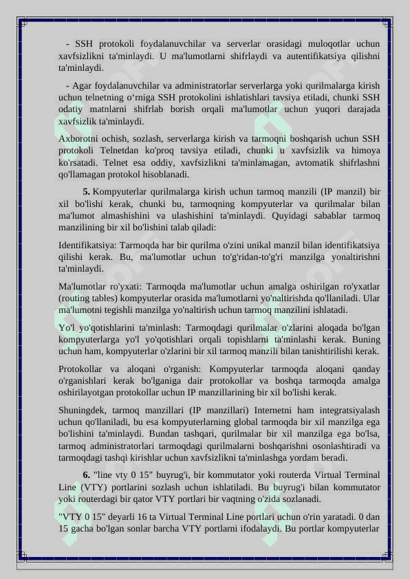 Kompyuter tarmoqlar fanidan amaliy ishlar | Cisco 7