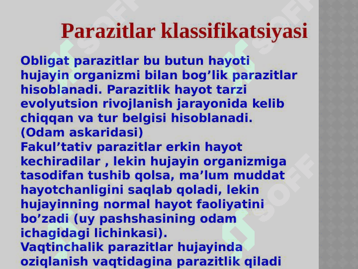 TIBBIY PARAZITOLOGIYA. 6