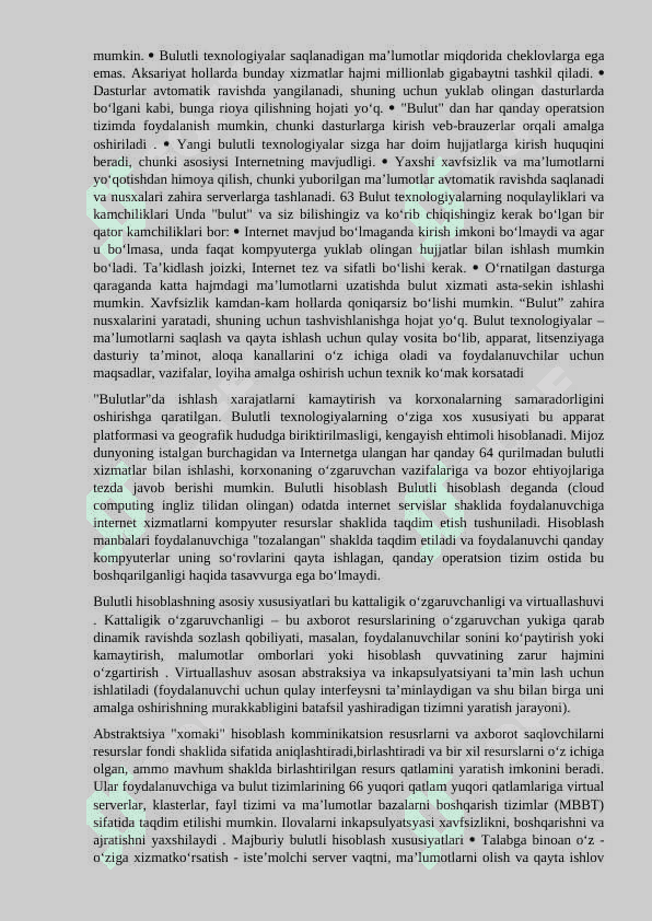 Bulutli texnologiyalar 2