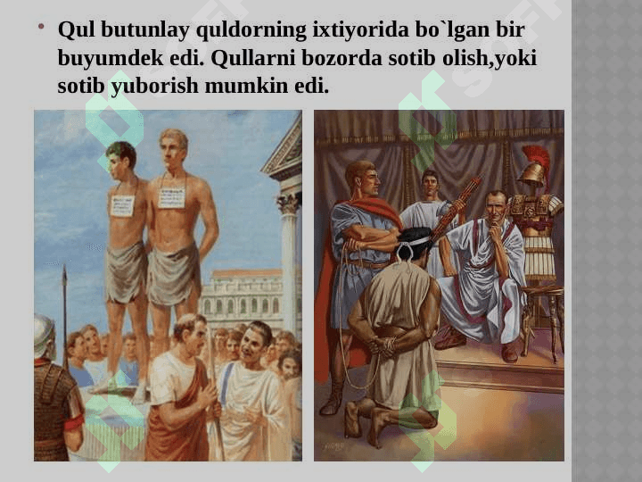 6-sinf tarix Qullar va gladiatorlar  dars ishlanma 4