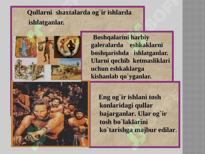 6-sinf tarix Qullar va gladiatorlar  dars ishlanma 7