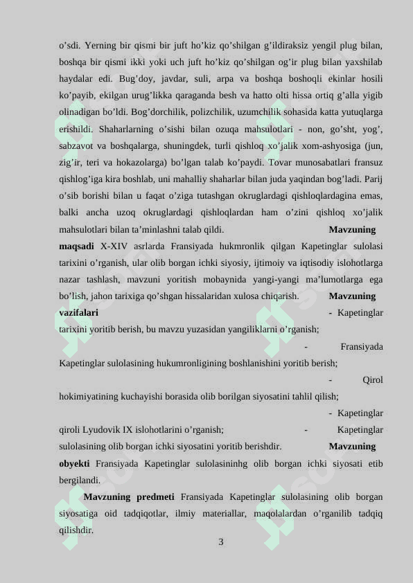 Fransiyada Kapetinglar sulolasi hukumronlik davri 3