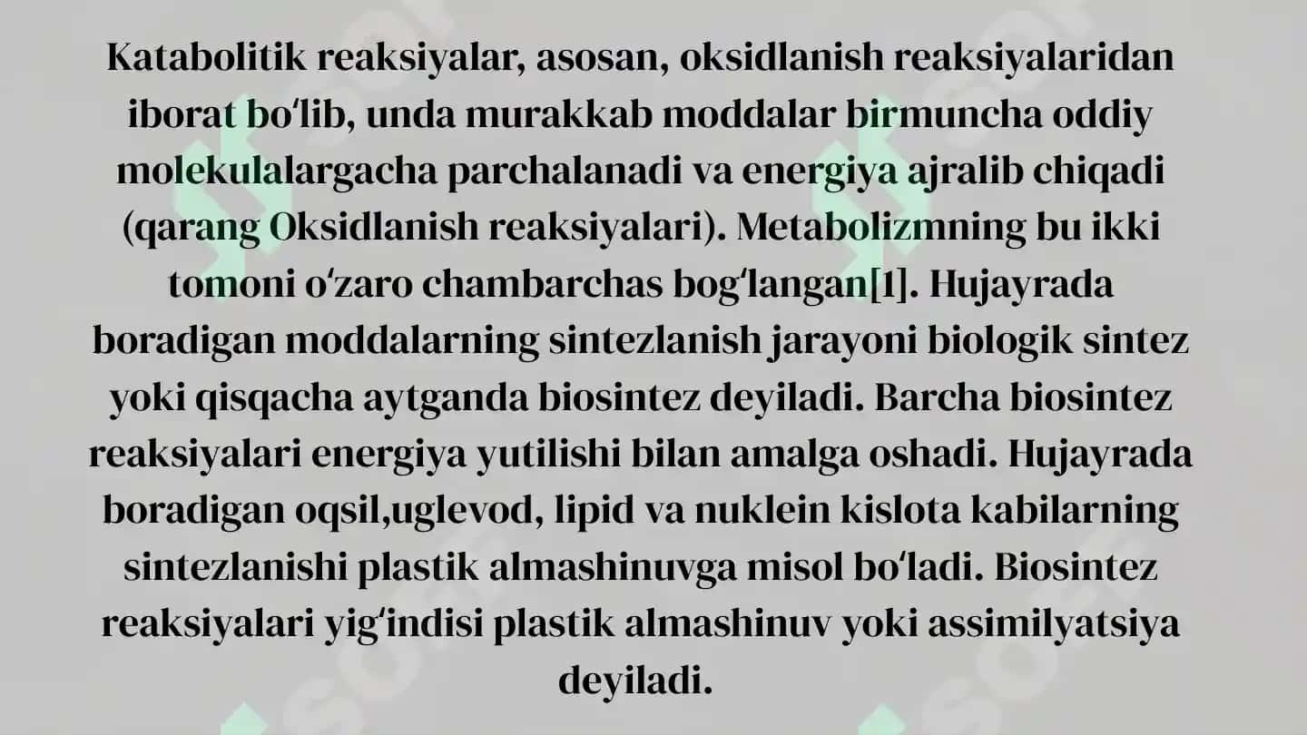 Biologik oksidlanish 3